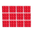 thumbnail image 1 of colcolo 12 Pieces Acoustic Panels Accessories Sound Absorbing Foam Soundproof Boards Red, 1 of 8
