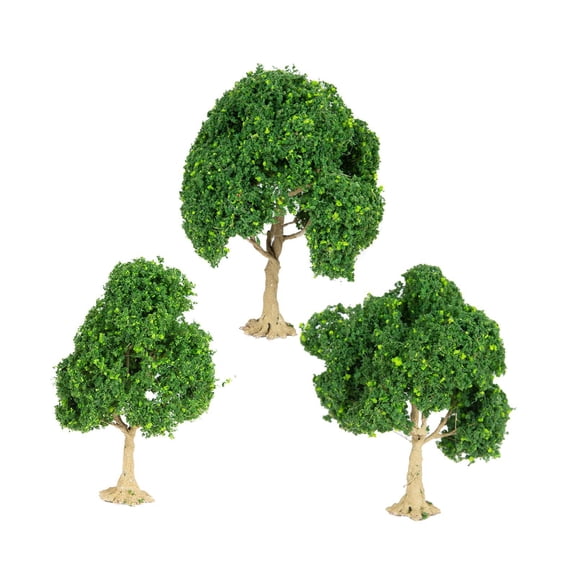 colcolo 3 Pieces Miniature Trees for Sand Table DIY Scenery Landscape Diorama Layout green tree