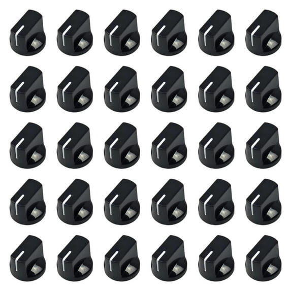 colcolo 30 Pieces Switch Knobs Replacement Knob for Dimmer Potentiometer Black