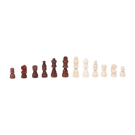 colcolo 32x Wooden Chess Pieces Checkers Games Wood Chessmen for Club Tournament Dorm S