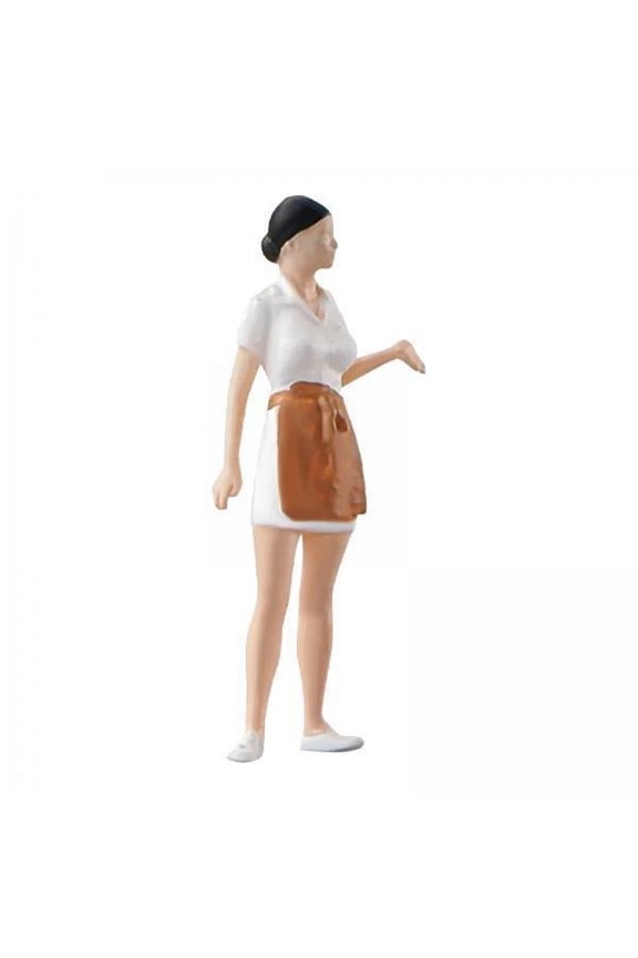 3x1/64 Hostess Figure Cooking Scene Resin Mini Figurine for Architecture Model