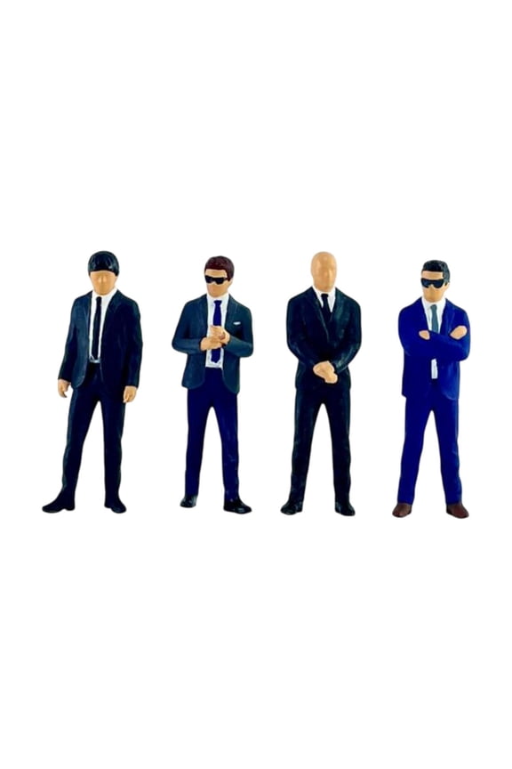 4 Pieces Miniature People Figurines 1/64 Scale Mini Models for Hobby Friends
