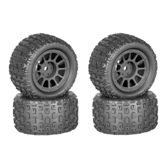 colcolo 4Pcs RC Car Wheels and Tires,Replacement Easy to Install Spare Parts,Crawler Car Tires for 1/18 RC Rally Car,DIY Accs Crawler black