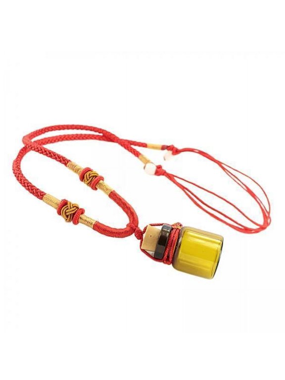 6x Adjustable Chain Perfume Bottle Pendant Necklace Popular Glass Ornament Beautiful Fragrance Necklace for Birthday