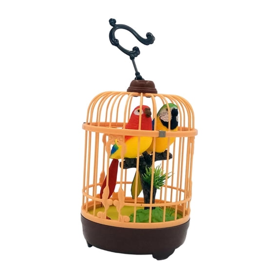 colcolo Birds Birdcage Toy Chirping Birthday Gift Children Sound Activated Realistic