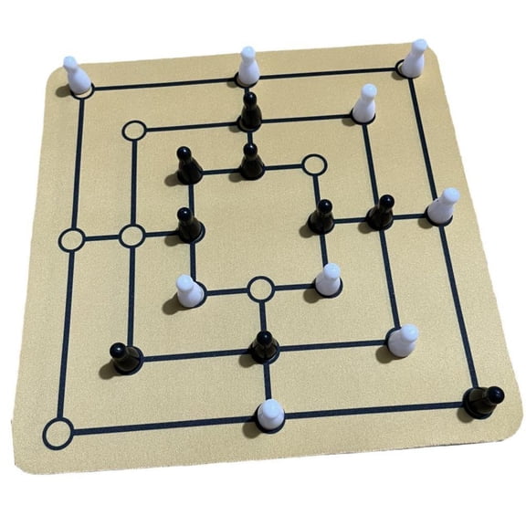 colcolo Board Game Set Entertainment Nine Men's Morris Game for Party Camping Travel