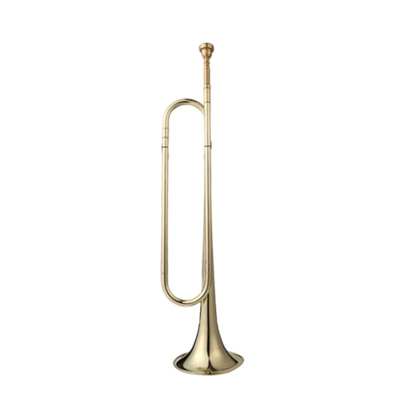 colcolo Bugle Brass Instrument Portable Brass Blowing Bugle for Beginner Band Adults gold Bb 7C