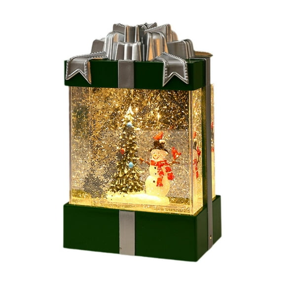 colcolo Christmas Lantern Carousel Snow Globe Music Box for Friends Kids Living Room Snowman