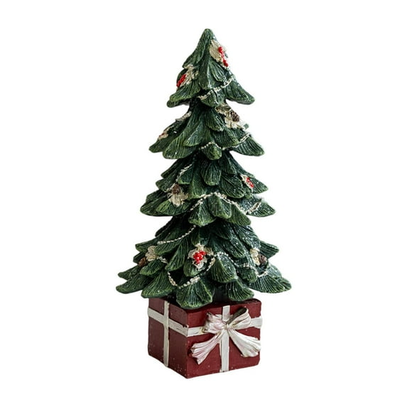 colcolo Christmas Statue Adorable Craft Tabletop Ornament for Home Shelf Living Room Christmas Tree A