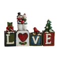 thumbnail image 1 of colcolo Christmas Statue Adorable Craft Tabletop Ornament for Home Shelf Living Room LOVE, 1 of 8