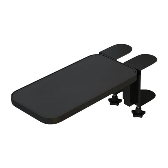 colcolo Clamp on Computer Arm Rest Adjustable Desk Extender Tray for Home Use Office Black