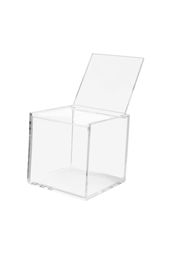 Display Case Clear Storage Box Dustproof Transparent Home Organization Container Dustproof Container Desktop Storage with Lid L