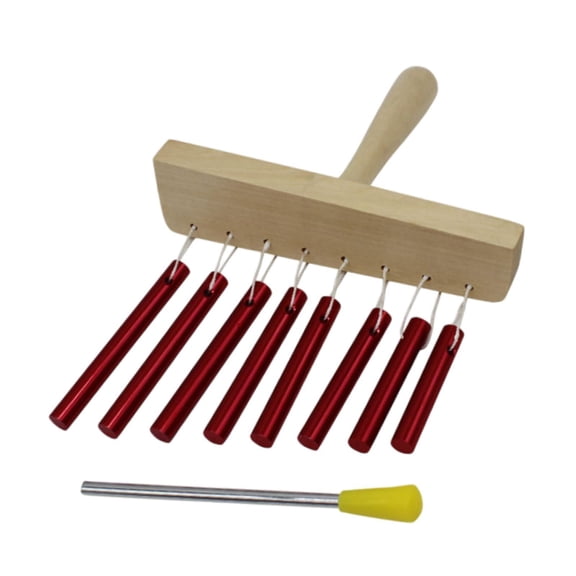 colcolo Eight-tone Handheld Wind Chimes Wind Chime Music Instrument for Home Teacher Red