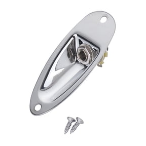 colcolo Electric Guitar Jack Plate DIY Guitar Plate Output Loaded Guitar Output Jack argent