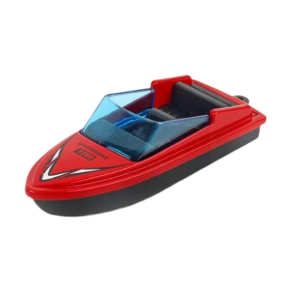 colcolo Mini Motorboat Model, Alloy Simulation Speedboat Educational Toy, Micro Landscape Decoration for Age 3-12+ Adults, Kids Red
