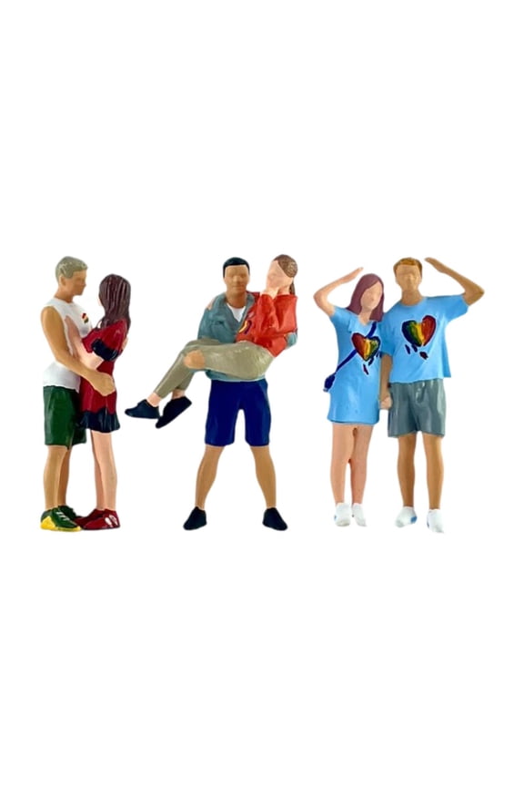 Miniature People Figurines 1/64 Scale DIY Projects Painted Figures for Hobby