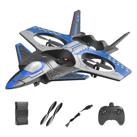 colcolo Remote Control Airplane Toy Birthday Gift 3D Flips Boys Gift Hobby RC Glider blue