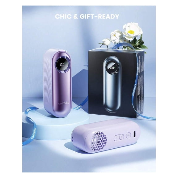 coldSky Handheld Turbo Fan,1-100 Adjustable Speed 4000mAh Rechargeable Mini Fans,16000 RPM Small Fans Portable Cooling For Women Travel Camping