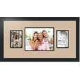 thumbnail image 1 of collage photo frame double mat with 1 - 8x10 and 2 - 4x6 openings and  black frame, 1 of 2