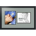 thumbnail image 1 of collage photo frame double mat with 2-8x10 openings with  black frame and silverpine mat., 1 of 2