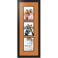 thumbnail image 1 of collage photo frame double mat with 3 - 6x8 openings and  black frame, 1 of 2