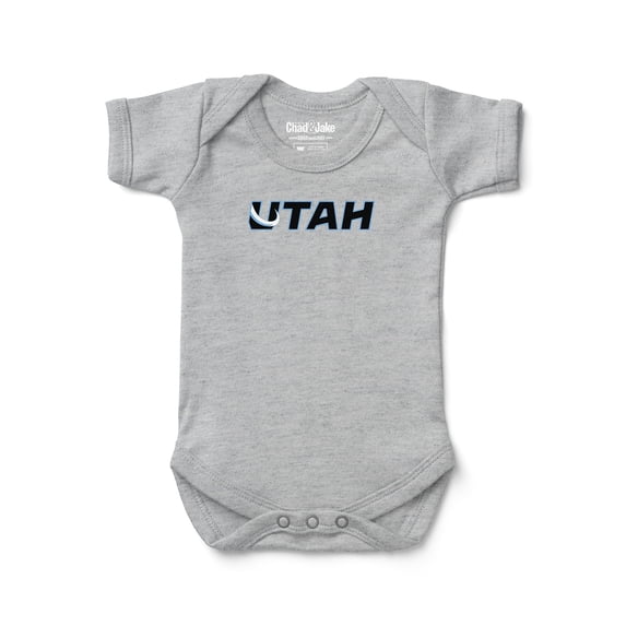 Newborn & Infant Chad & Jake Heather Gray Utah Mammoth Secondary Logo Bodysuit