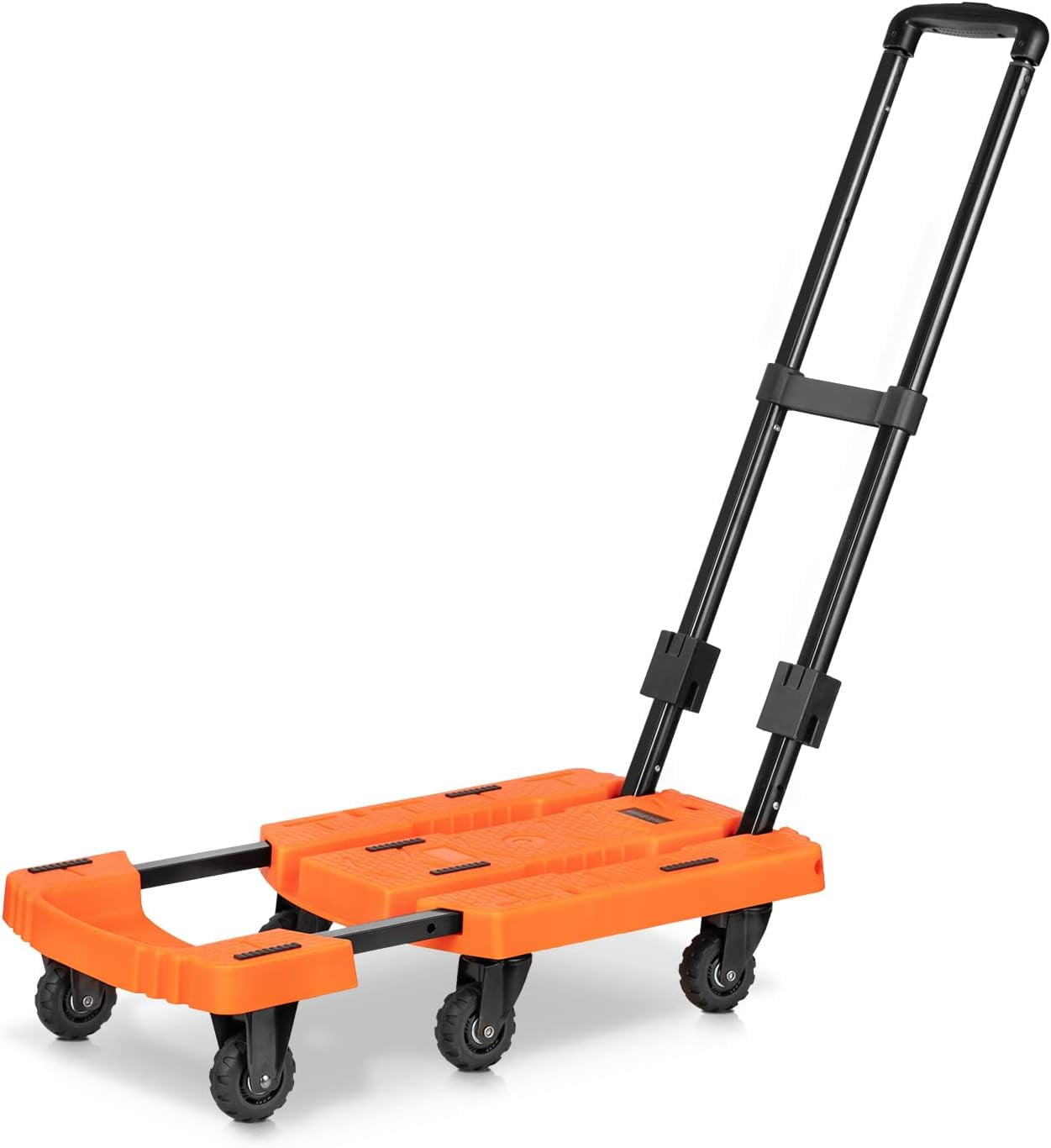 collapsible utility trolley, 6 wheels heavy duty foldable hand truck w