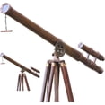 thumbnail image 1 of collectiblesBuy U.S. Navy Griffith Antique Tripod Telescope Double Barrel Nautical Decorative (Double Barrel Tube (Height:65 Inches)), 1 of 9
