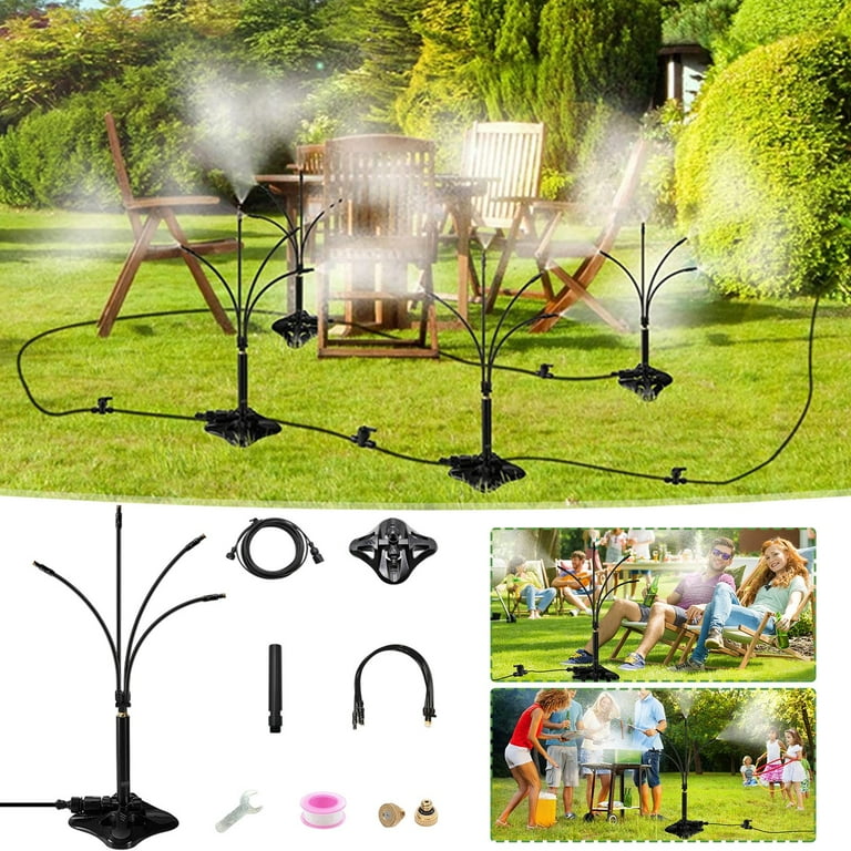 color Outdoor Standing Misting Fan Portable Water Spray Cooler For