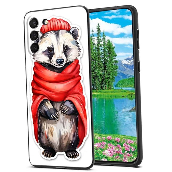 colorful-Badger-33 Phone Case, Designed for Samsung Galaxy S21+ Plus Case Soft Silicon for women girls boys wife gift,Shockproof Phone Cover