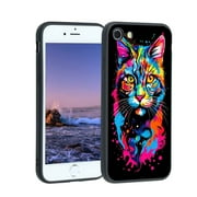colorful-Marbled-Cat-283 phone case for iPhone 7 for Women Men Gifts,Flexible Painting silicone Shockproof - Phone Cover for iPhone 7