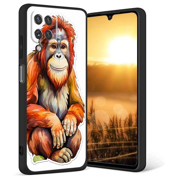 colorful-Orangutan Phone Case, Designed for Samsung Galaxy A42 Case Soft Silicon for women girls boys wife gift,Shockproof Phone Cover
