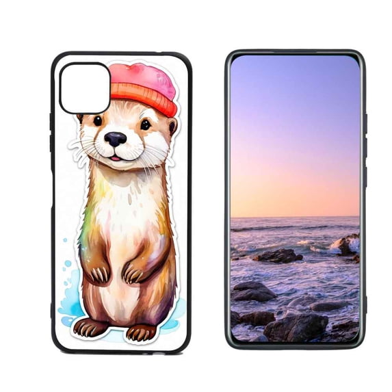 colorful-Otter-367 Phone Case, Designed for Samsung Galaxy A22 5G Case Soft Silicon for women girls boys wife gift,Shockproof Phone Cover