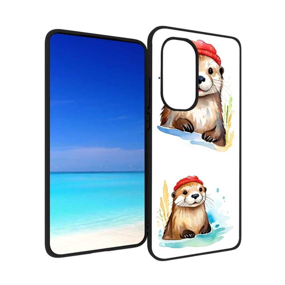 colorful-Otter Phone Case, Designed for Motorola Moto Edge 2022 Case Soft Silicon for women girls boys wife gift,Shockproof Phone Cover