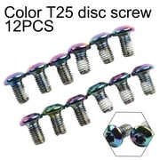 colorful PRO Oil Slick Stainless Disc brake rotor bolts (12 pack) M5 x 10mm T25