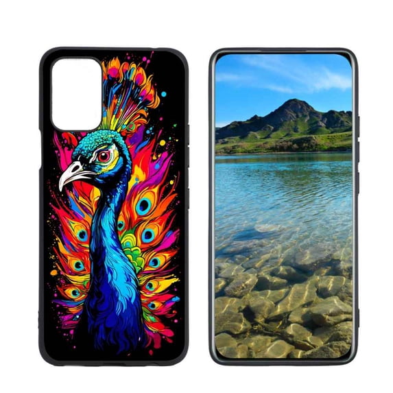 colorful-Peacock-366 Phone Case, Designed for LG K53 Case Soft Silicon for women girls boys wife gift,Shockproof Phone Cover
