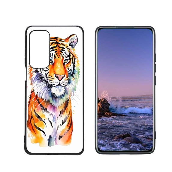 colorful-Tiger-532 Phone Case, Designed for Motorola MOTO Edge 5G UW Case Soft Silicon for women girls boys wife gift,Shockproof Phone Cover