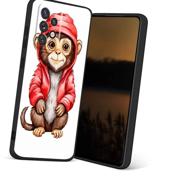colorful-Titi-Monkey Phone Case, Designed for Samsung Galaxy A52 5G Case Soft Silicon for women girls boys wife gift,Shockproof Phone Cover