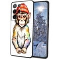 thumbnail image 1 of colorful-Toque-Macaque Phone Case, Designed for Samsung Galaxy S23 Ultra Case Soft Silicon for women girls boys wife gift,Shockproof Phone Cover, 1 of 1