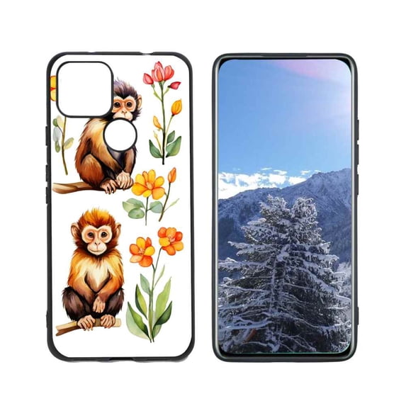 colorful-Tufted-Capuchin-537 Phone Case, Designed for Google Pixel 5A 5G Case Soft Silicon for women girls boys wife gift,Shockproof Phone Cover