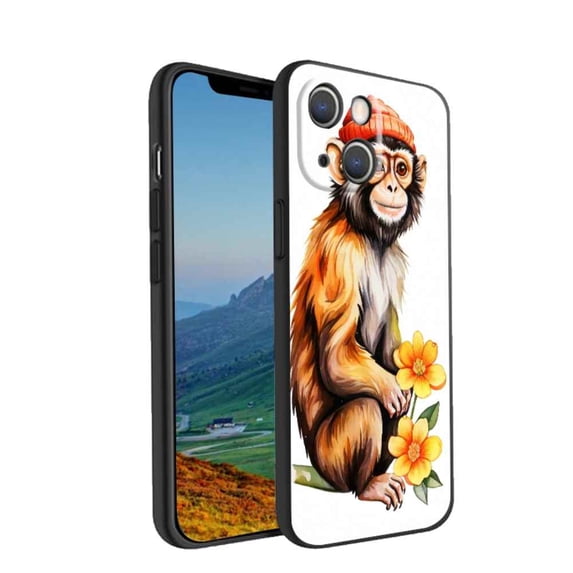 colorful-Tufted-Capuchin Phone Case, Designed for iPhone 13 Case Soft Silicon for women girls boys wife gift,Shockproof Phone Cover