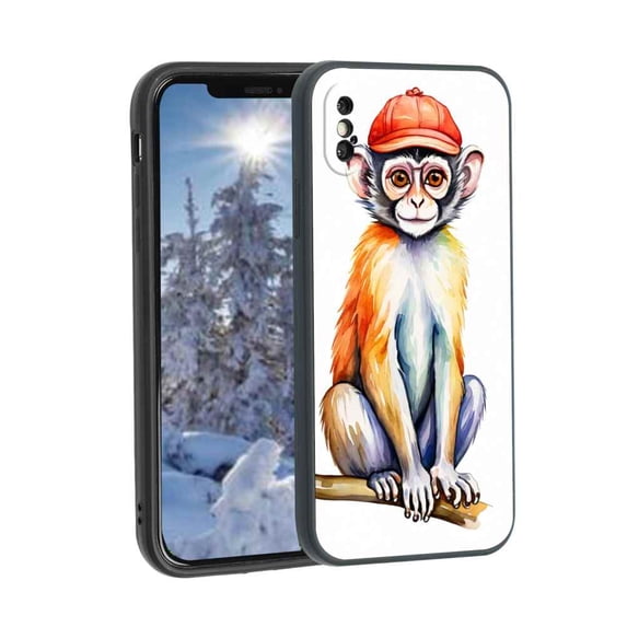 colorful-Vervet-Monkey-541 Phone Case, Designed for iPhone XS Max Case Soft Silicon for women girls boys wife gift,Shockproof Phone Cover