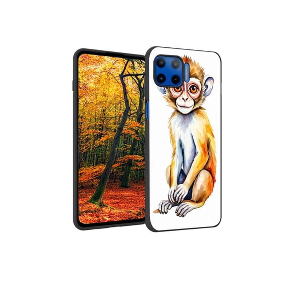 colorful-Vervet-Monkey Phone Case, Designed for Moto One 5G UW Case Soft Silicon for women girls boys wife gift,Shockproof Phone Cover