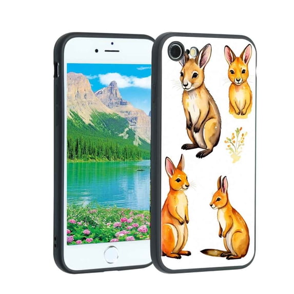 colorful-Wallaby Phone Case, Designed for iPhone SE 2022 Case Soft Silicon for women girls boys wife gift,Shockproof Phone Cover