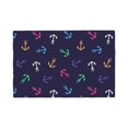 colorful anchors cute print Placemats Set of 4, Heat Resistant Place
