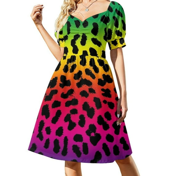 colorful animal pattern leopard pattern cheetah design gift Sleeveless Dress dresses for woman Women long dress