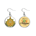 thumbnail image 1 of colorful baroque flower illustration earring dangle autumn earring jewelry, 1 of 4