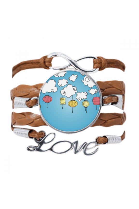 colorful cartoon cloud pattern bracelet love chain ornament wristband