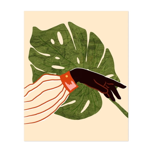 colorful, dog, pug, patchwork, vibrant, pop art, abstract, canine, dog lover, pet, bright, modern, animal, bold, whimsical - India Illustration Botanical Abstract Unframed Wall Art Print 6 x 8 inches