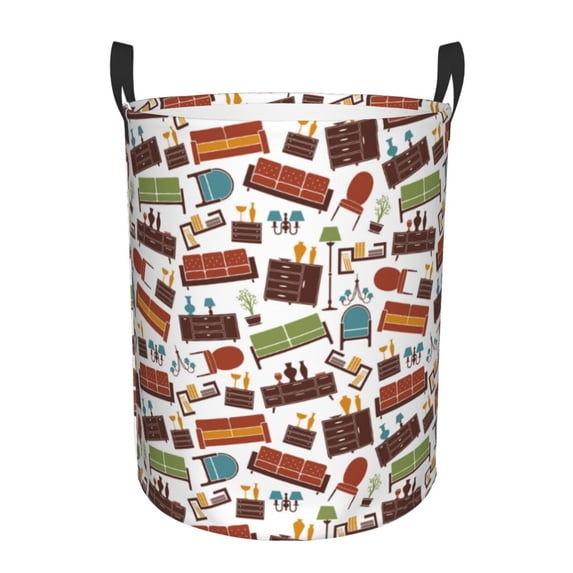 colorful furniture Laundry Basket, Laundry Hamper Waterproof Laundry Bag Clothes Hamper Laundry Bin with Handles for Bedroom, Living Room, Kids Room-#